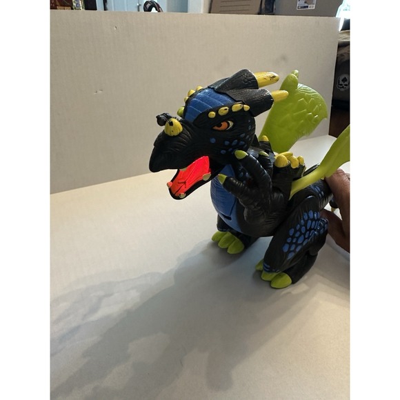 Mattel Other - Mattel Roaring Dinosaur Trigger Action 2005 Blue Green Yellow
